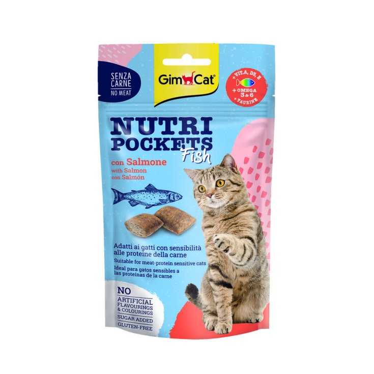 GimCat Nutri Pockets Fish con Salmone - 60GR