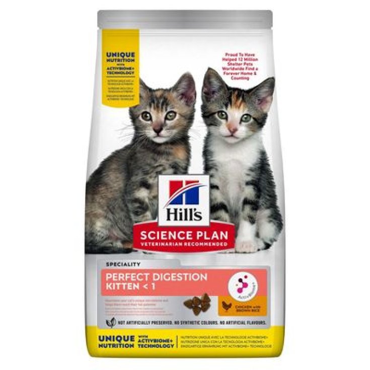 Science Plan Perfect Digestion Kitten < 1 con Pollo e Riso Integrale - 300GR