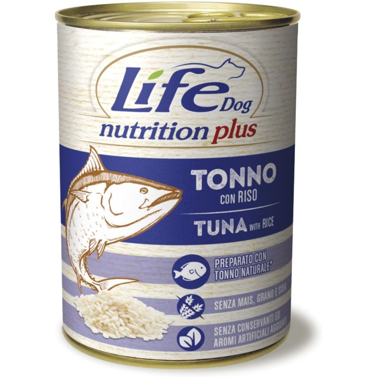 Life Dog Nutrition Plus Tonno con Riso - 400GR
