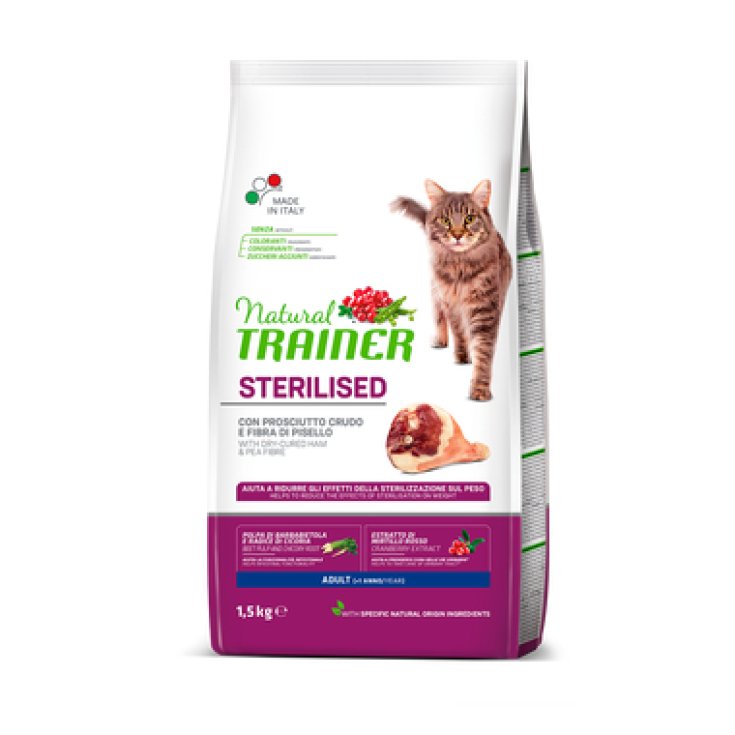 Natural Adult Sterilised con Prosciutto Crudo e Fibra di Pisello - 1,50KG