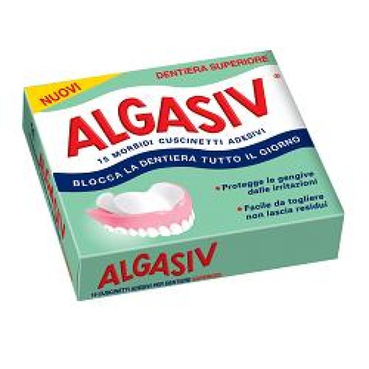 Dentiera Superiore Tripla Azione Algasiv&reg; 15 Cuscinetti Adesivi