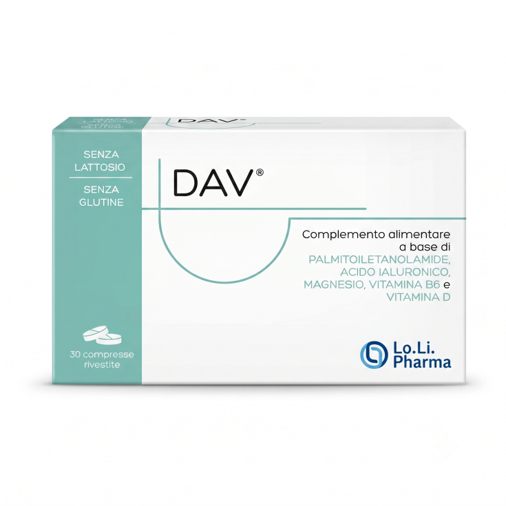 Dav Integratore Alimentare PEA 600mg, Magnesio e Acido Ialuronico 30 Compresse