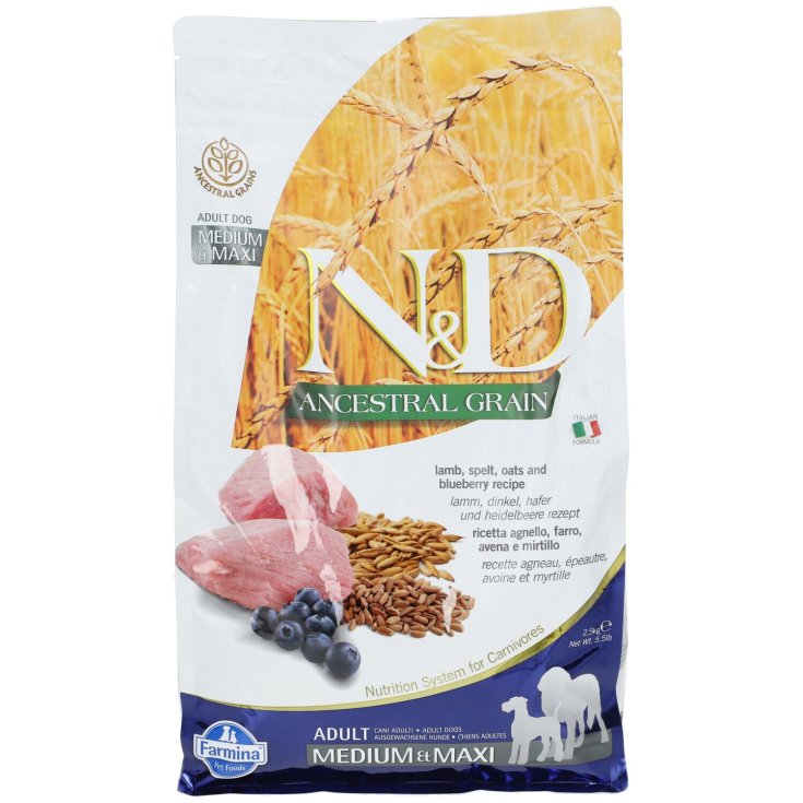 Natural & Delicious Spirulina Adult Medium & Maxi con Agnello, Spirulina e Bacche di Goji - 2KG