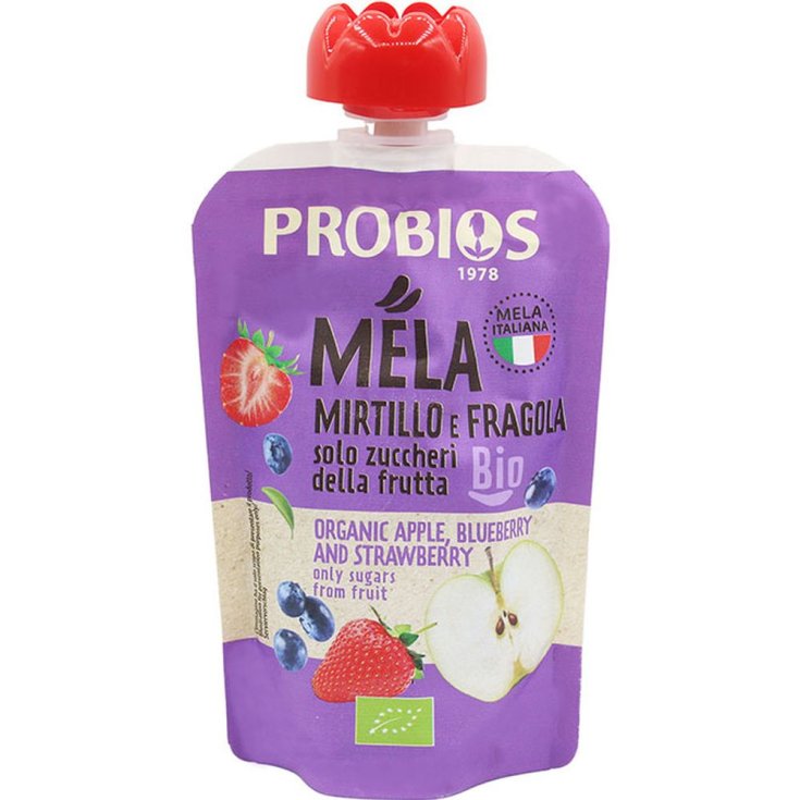 Polpa Mela Fragola E Mirtillo Probios 100g Doypack