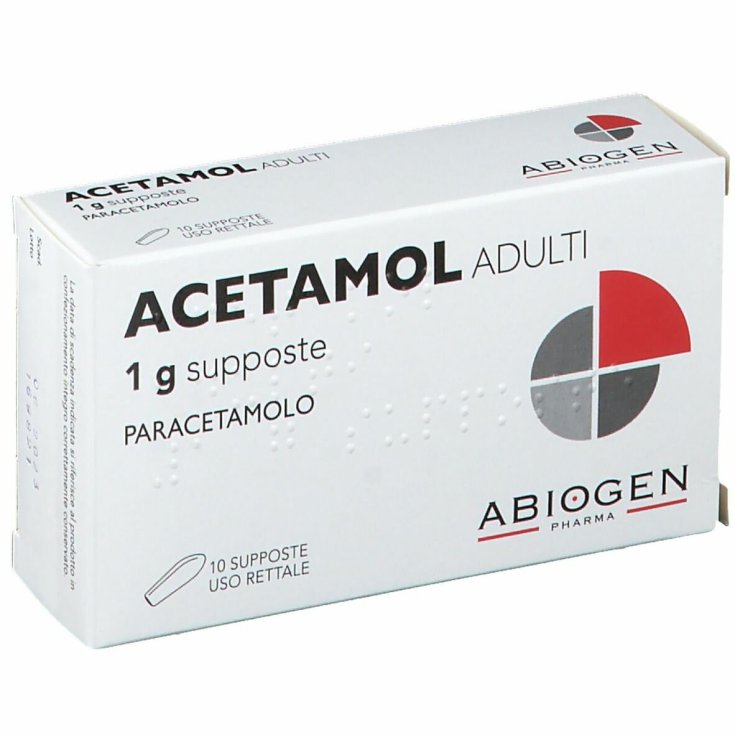 Acetamol Adulti 1g Abiogen 10 Supposte