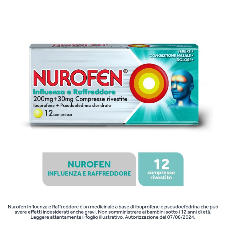 Nurofen Influenza e Raffreddore 12 compresse Nurofen Influenza e Raffreddore 12 compresse