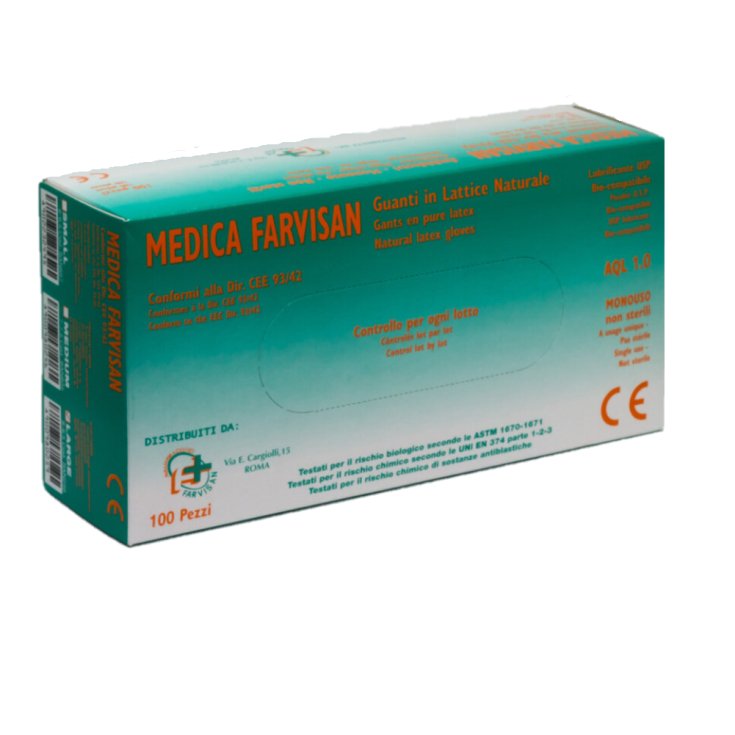 Guanti In Lattice Naturale Mis. M Farvisan 100 Pezzi