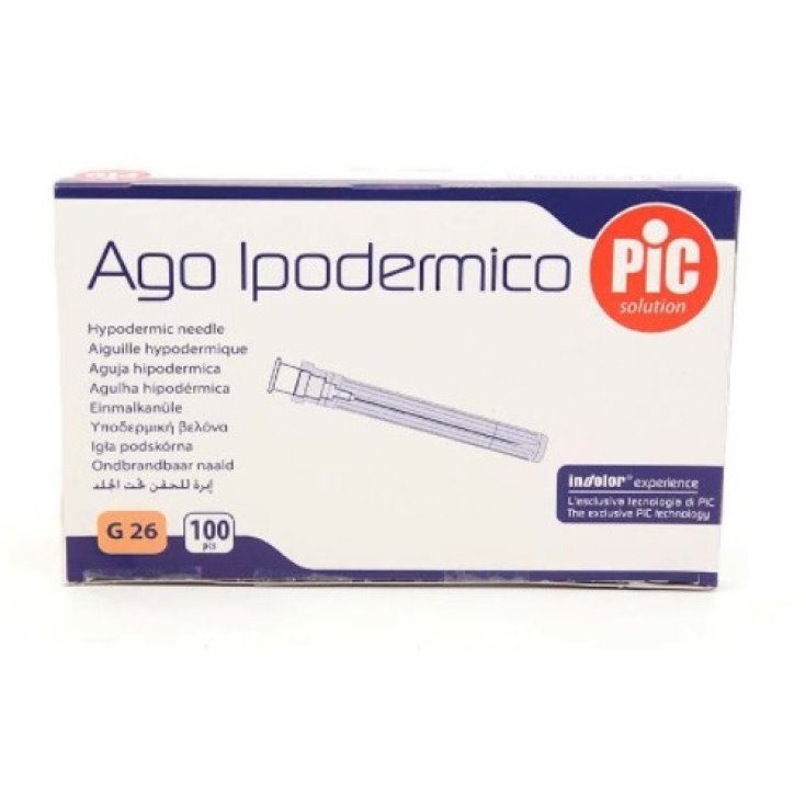 Ago Ipodermico G26 x 13mm Luer Lock PIC 100 Pezzi