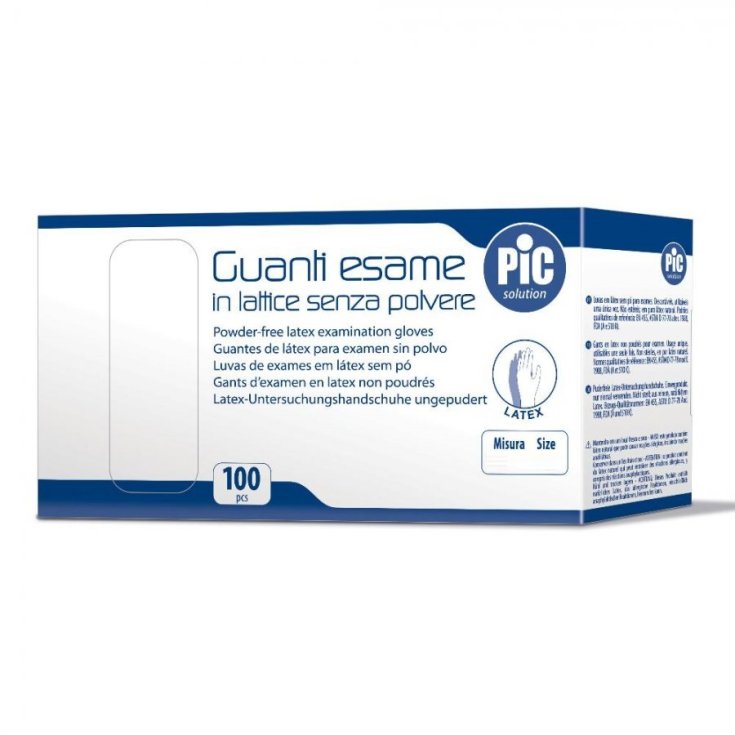 Guanti Esame Senza&nbsp;Polvere Mis.M PIC 100 Pezzi