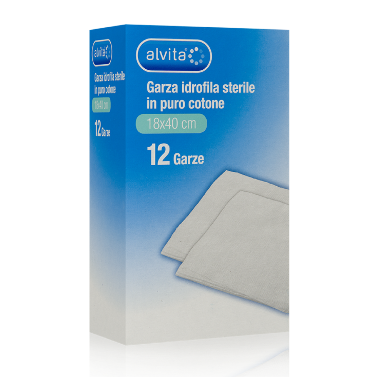 Garza Sterile 18cmx40cm Alvita 12 Pezzi