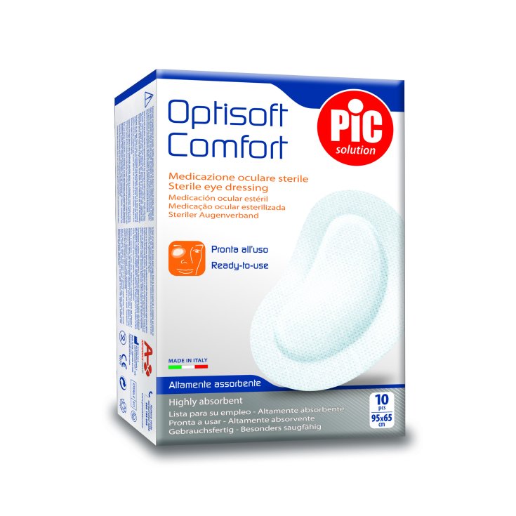 Optisoft Comfort Tampone Oculare Adesivo PIC 10 Pezzi