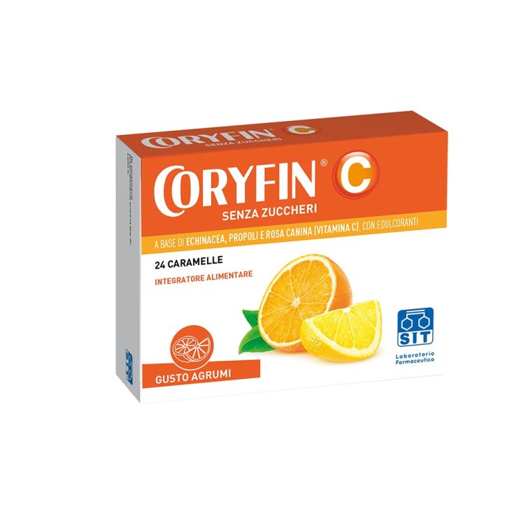 Coryfin&nbsp;C Senza Zucchero Agrumi SIT Laboratorio Farmaceutico 24 Caramelle