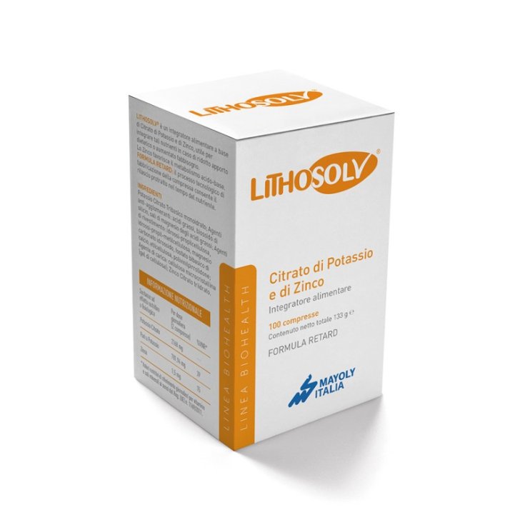 Lithosolv Citrato Di Potassio E Zinco Mayoly Italia 100 Compresse