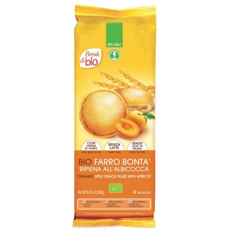 Break&Bio Farro Bont&agrave; All'Albicocca Probios 4x60g