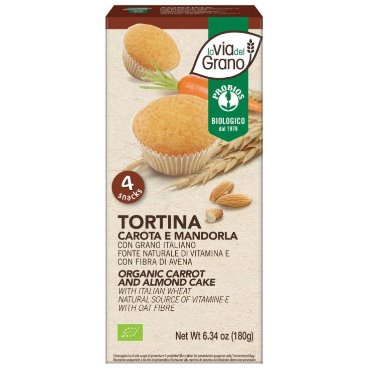 La Via Del Grano Tortina Carota E Mandorla Probios 4x45g