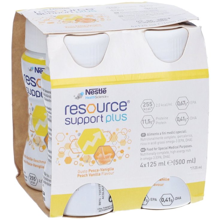 Resource Support Plus Pesca/Vaniglia Nestl&egrave; Health Science 4 x125ml