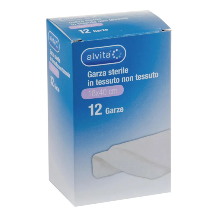 Garza Sterile 18x40cm Alvita 12 Pezzi