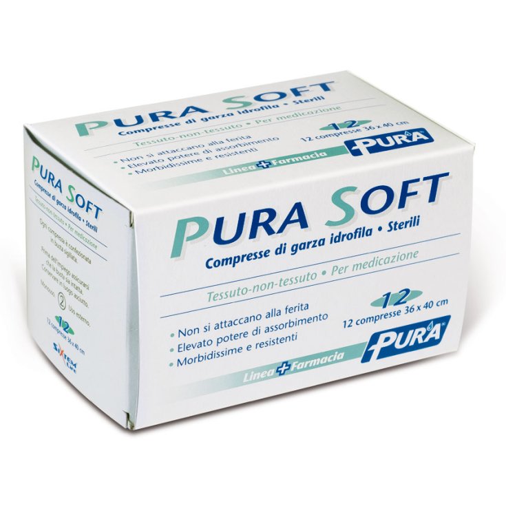 Pura Soft Garze 36x40cm Sixtem Life 12 Pezzi