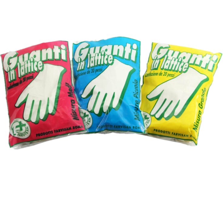 Guanti in Lattice Mis. Piccola Farvisan 20 Pezzi