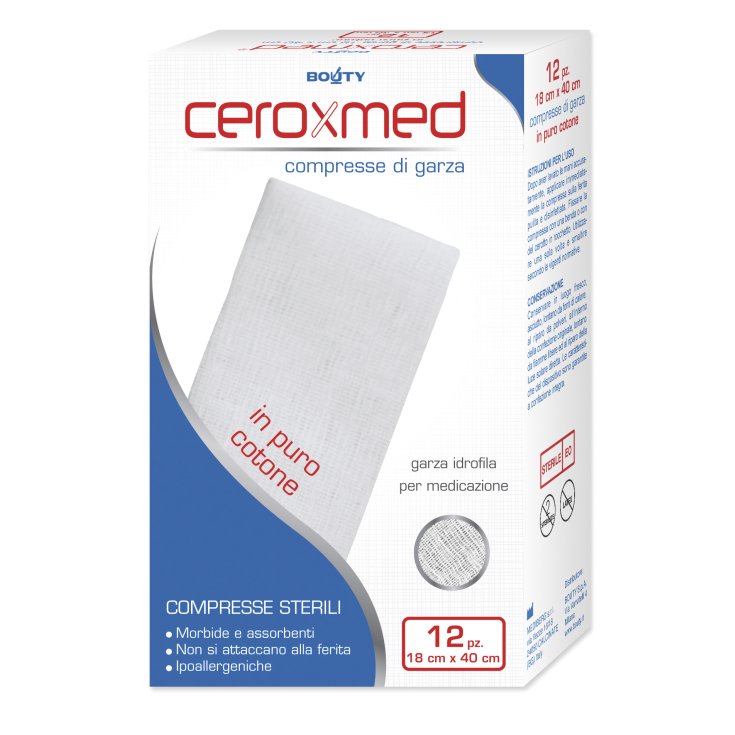 Ceroxmed Compresse Di Garza Puro Cotone IBSA 12 Compresse Sterili 18x40cm