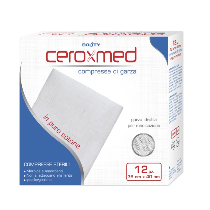 Ceroxmed Compresse Di Garza Puro Cotone IBSA 12 Compresse Sterili 36x40cm