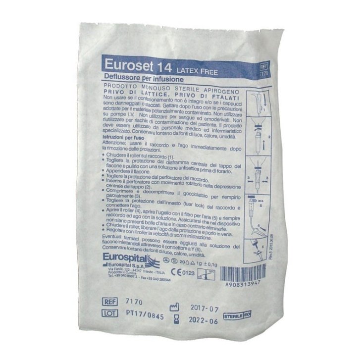 Euroset 14 Deflussore Per Infusione Eurospital 1 Pezzo