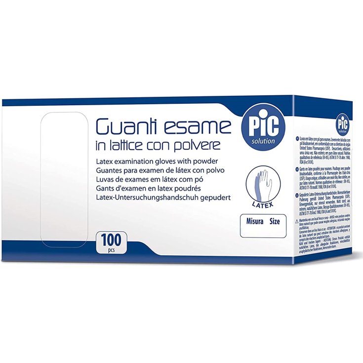 Guanti Esame Con Polvere Mis.L&nbsp;PIC 100 Pezzi