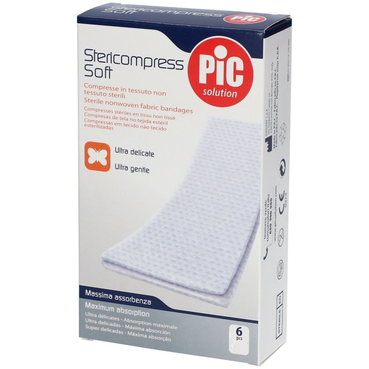 Stericompress Soft 10x10cm Compresse in TNT Sterili PIC 6 Pezzi
