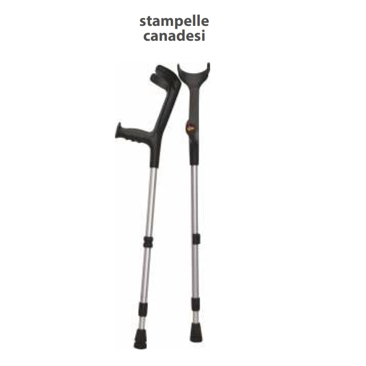 Stampelle Canadesi Inox Lega Leggera 1 Paio