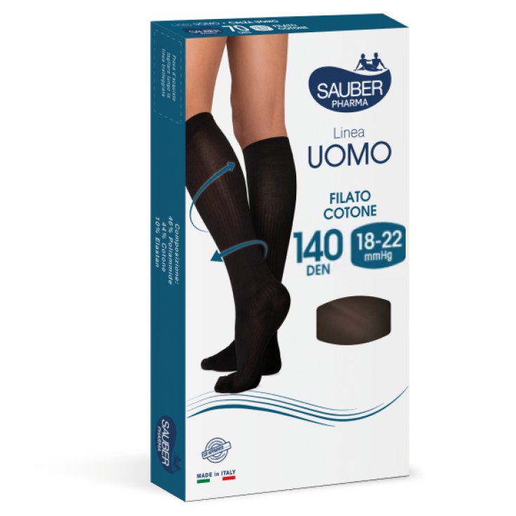 Linea Uomo 140D Calza Cotone Blu Taglia S/M&nbsp;Sauber