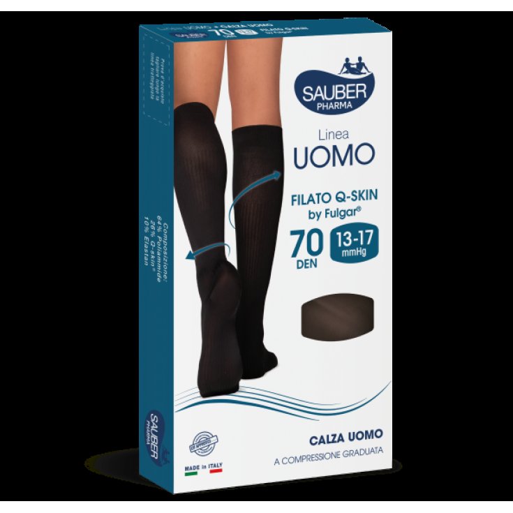 Linea Uomo&nbsp;70D Calza Q-Skin Antracite Tg.L/XL&nbsp;Sauber