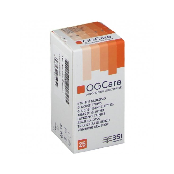 OGCare&reg; Strisce Glucosio BSI 25 Pezzi