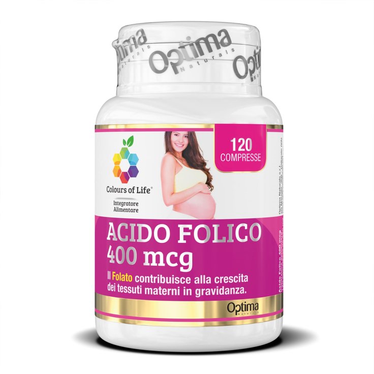 Acido Folico 400Mcg Colours Of Life&reg; Optima Naturals 120 Compresse
