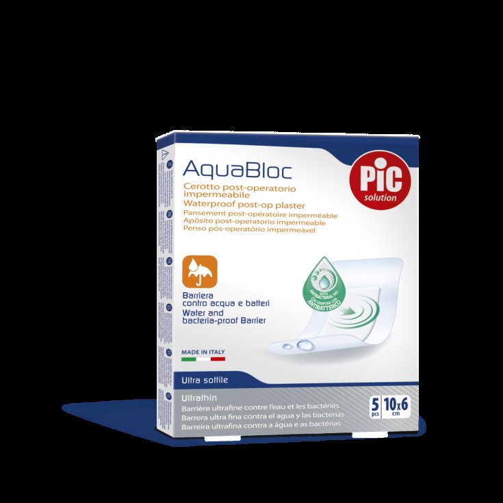 AquaBloc Cerotto Post Operatorio 10x6cm PIC 5 Pezzi