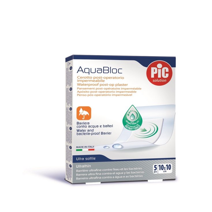 AquaBloc Cerotto Post Operatorio 10x10cm PIC 5 Pezzi
