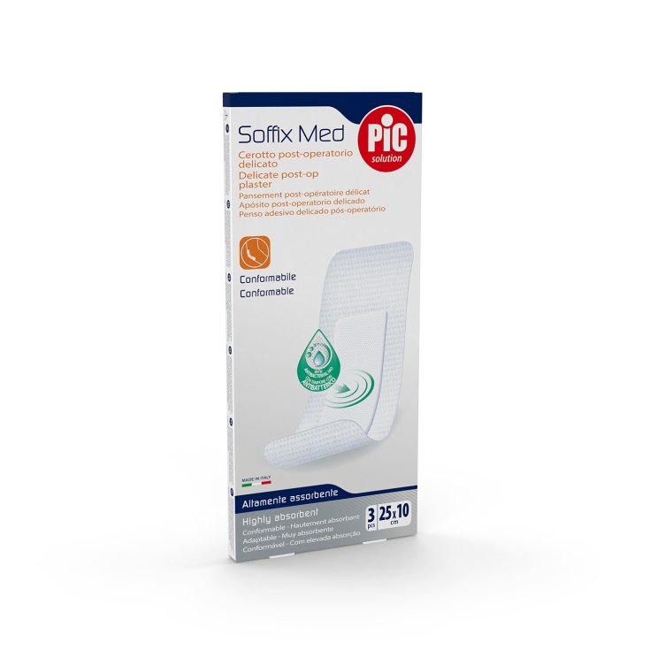 Soffix Med&nbsp;Cerotto Post Operatorio Delicato 25x10cm PIC 3 Pezzi