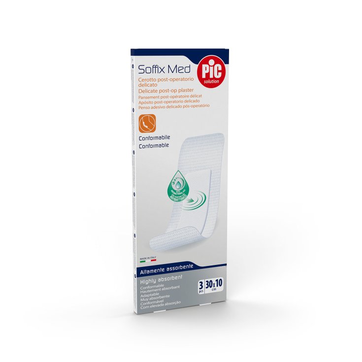 Soffix Med&nbsp;Cerotto Post Operatorio Delicato 30x10cm PIC 3 Pezzi