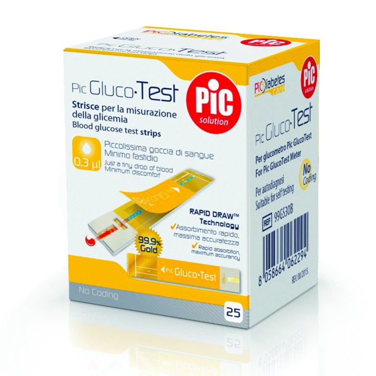 Pic Gluco-Test Strisce Reattive PIC 25 Pezzi
