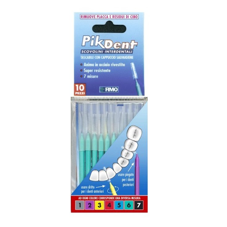 Pikdent Stuzzicolino 6 Verde Fimo 10 Pezzi