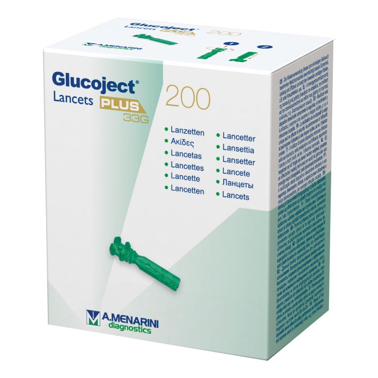 Glucoject Lancets PLUS 33G&nbsp;A.Menarini Diagnostics 200 Lancette