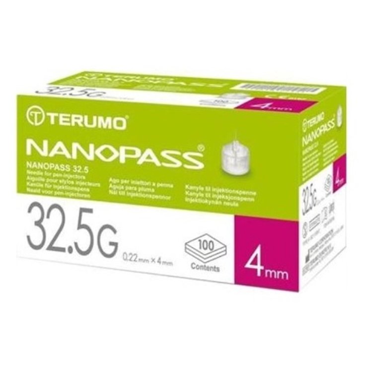 Ago Nanopass&reg; G32,5 4mm TERUMO&reg; 100 Pezzi