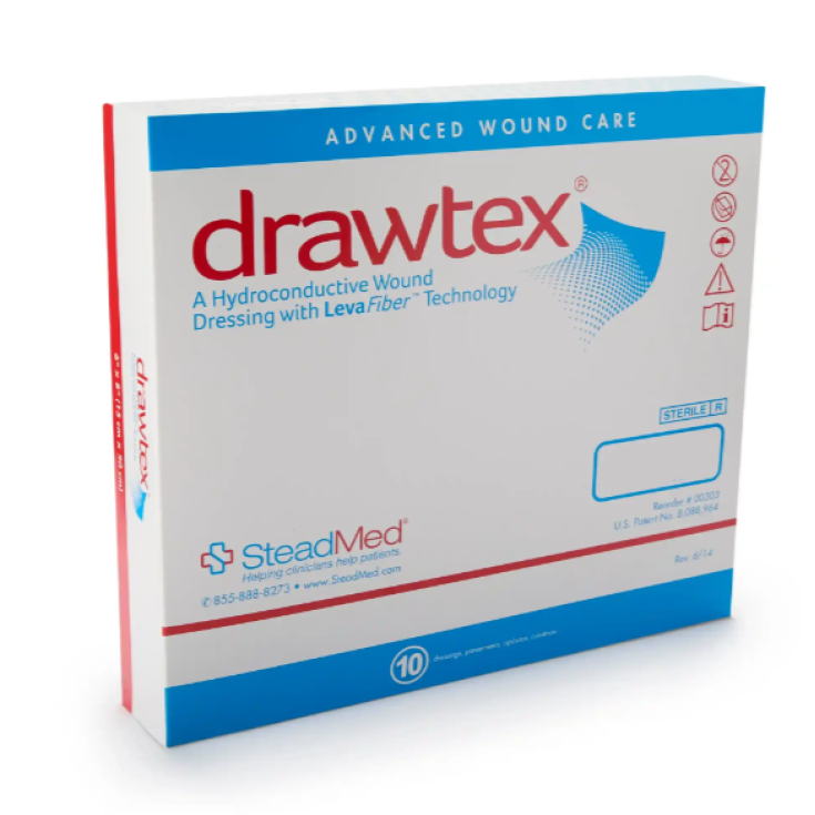 Drawtex® Medicazione Idroconduttiva 7,5x7,5cm 10 Pezzi