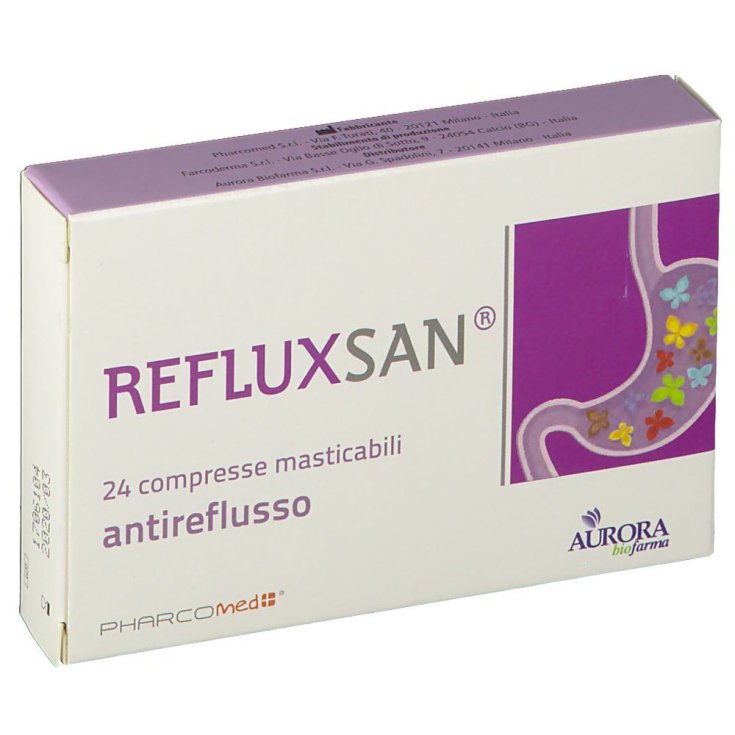 PharcoMed Refluxsan&reg; Antireflusso Aurora BioFarma 24 Compresse Masticabili