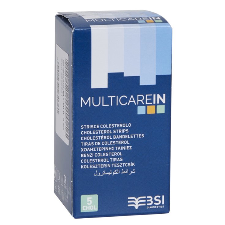 MultiCare IN Colesterolo BSI 5 Strisce Per Autoanalisi