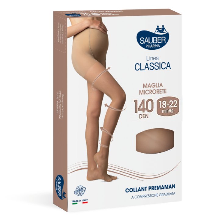 Linea Classica 140D Collant Premaman Nero&nbsp;Tg.5&nbsp;Sauber