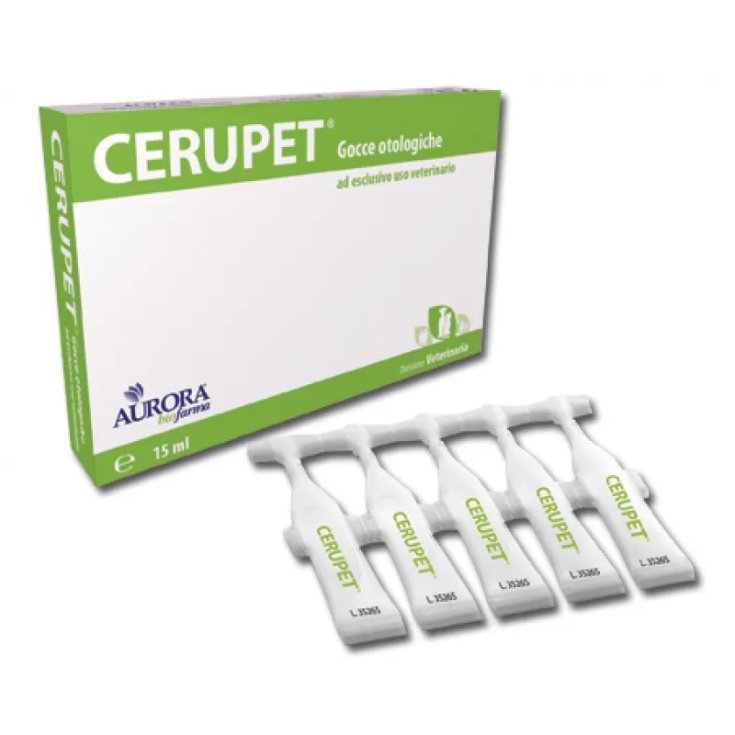 Aurora&reg; Cerupet&reg; Gocce Otologiche Uso Veterinario 5 Flaconcini