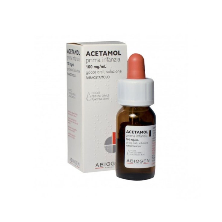 Acetamol Prima Infanzia 100mg&nbsp;Gocce Abiogen 30ml