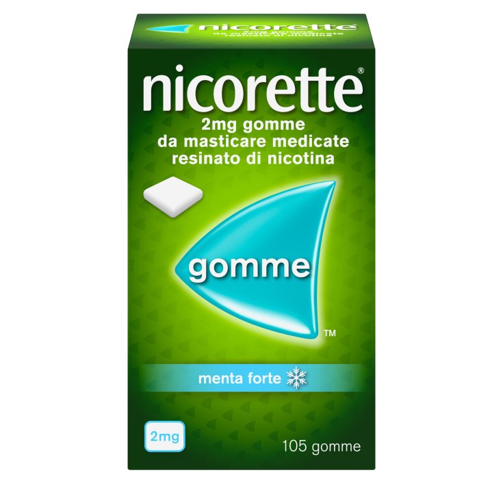 nicorette&reg; 2mg Gomme Medicate Menta Forte 105 Gomme Da Masticare