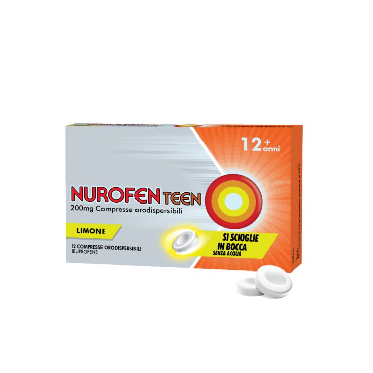 Nurofenteen 200 mg 12 Compresse al Limone Ibuprofene Nurofenteen 200 mg 12 Compresse al Limone Ibuprofene