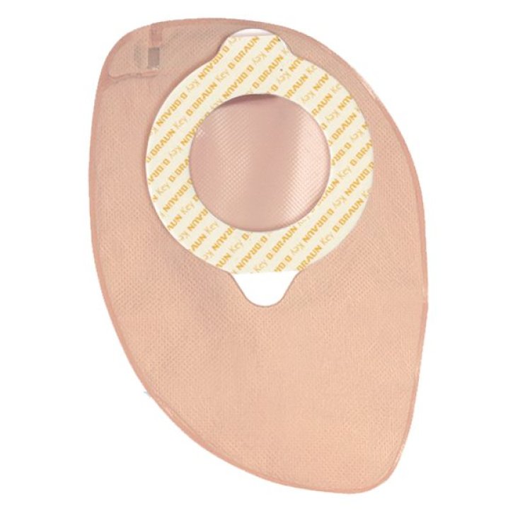 Flexima Key Sacca Colostomia Due Pezzi Aggancio Adesivo&nbsp;Guida di Sicurezza Fondo Chiuso 50mm 240ml 30 Pezzi